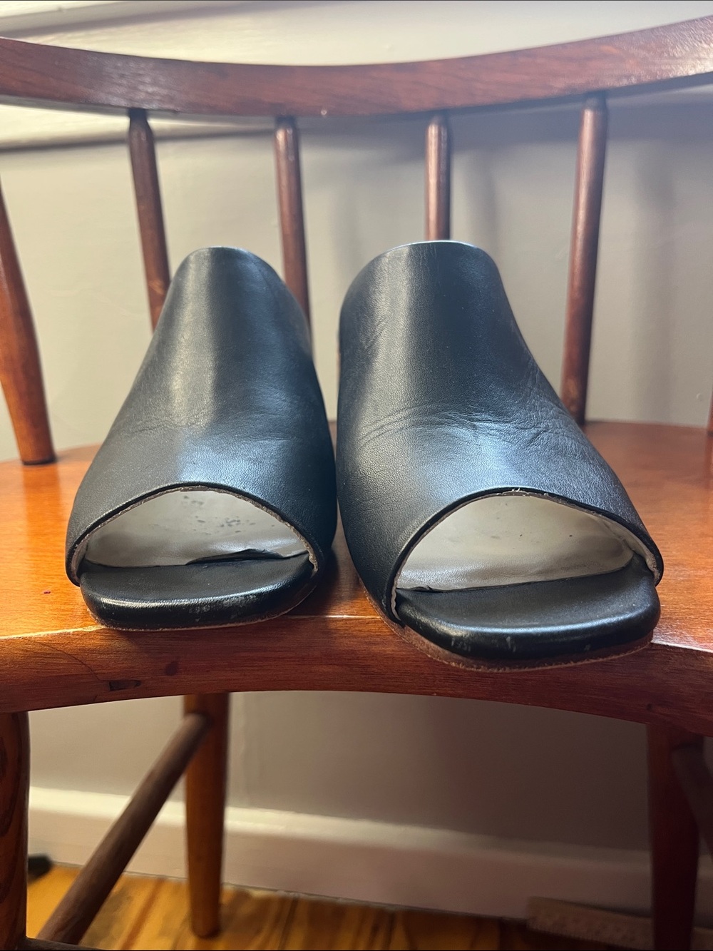 Nisolo Paloma Open Toe Mule Black Leather Sandals Women’s Size 7 - Picture 2 of 11
